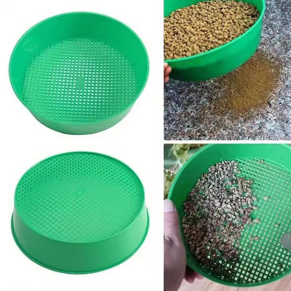Plastic Garden Sieve Home Garden Tool Fine Mesh Soil Sieve Mining Sand Sifter Potting Sieve For Plant Soil Stone Sifting