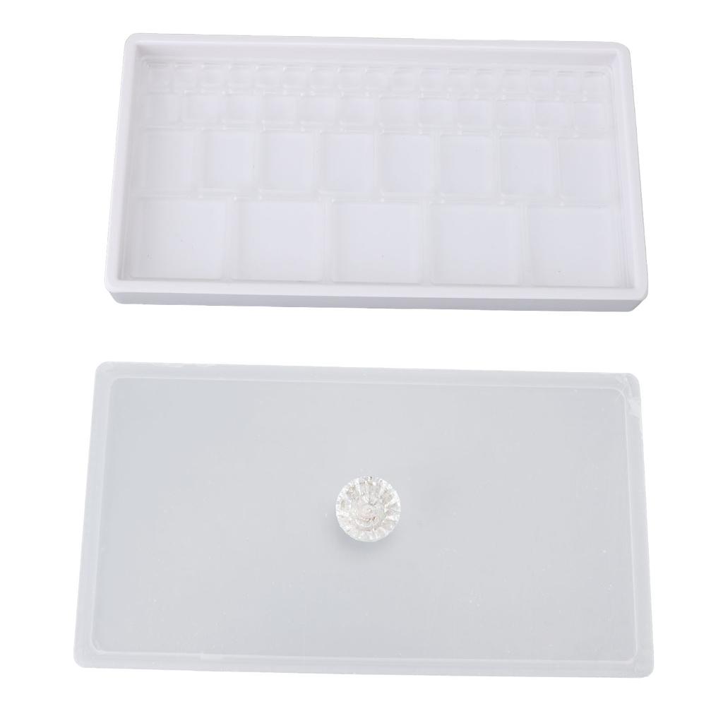 Watch Parts Storage Box Divided Storage Precise Parts Watch Movement Dial Tray with Dustproof Cover