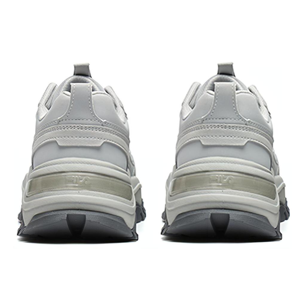 Fila Fashion Sneakers Transpose Synthetic Leather Nubuck Thick Sole Low Top Dad Shoes Women Sneakers Moon-Rock-Gray F12W144147FLR