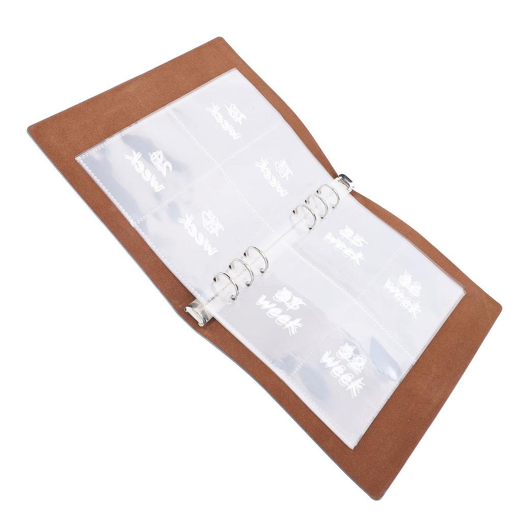 52 Week Money Saving Challenge Book Leather PP Film Reusable Budget Challenge Book Planner with Cash Stuffing Envelopes