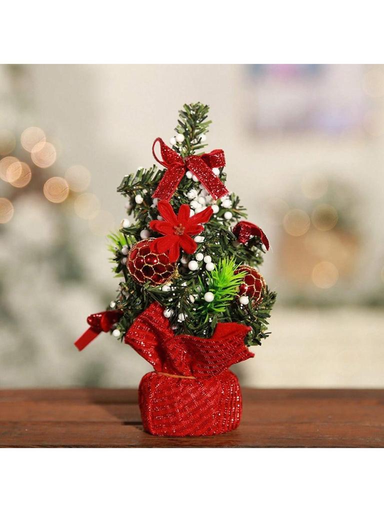 1 Pcs 20cm Christmas Tree Desktop Ornaments, Christmas Eve New Year Party Shopping Mall Wine School Home Decoration Ornaments
