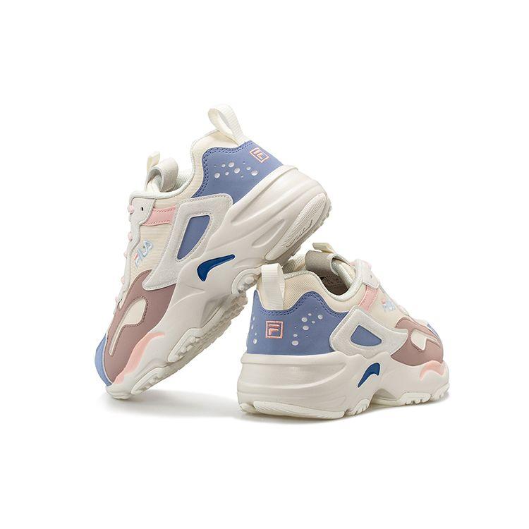 FILA Fusion Tracer Mesh Fabric Synthetic Leather Trendy Retro Shock Absorbing Breathable Lightweight Low Top Dad Shoes Women sneaker T12W041111FSL