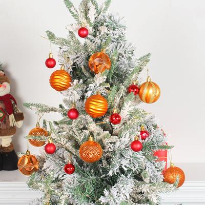 1 Box 30/60mm Weihnachtskugel-Ornamente Funkelnde Weihnachtsbaum-Anhänger Dekorative Hängende Weihnachtskugeln Kugeln
