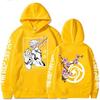 Sunman Printed Hooded Loose Fleece Couple Sweater Anime Hoodie