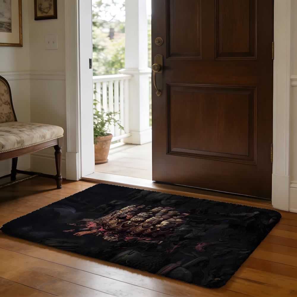 DDisco EElysium Video Game Floor Mat Soft Flannel Absorbent Mat Non-Slip Rug Home Bedroom Bathroom
