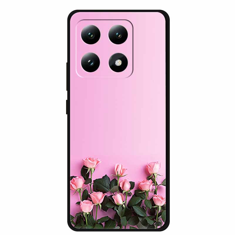For Xiaomi 15T 5G Case Soft Silicone Black Phone Cover for Xiaomi 15T Pro 5G Cartoon Wolf Lion Bumper Dustproof Coque for Mi 15T