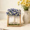Wooden DIY Photo Frame with Artificial Baby's Breath Bouquet for Living Room Bedroom Office Home Table Decor Mother's Day Gifts for Mom Women