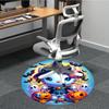 1pc Halloween Hello Kitty Chair Carpet for Office Non-Slip, Soft & Comfortable, Carpet for Office, Gaming, Lightweight Round Floor Mat
