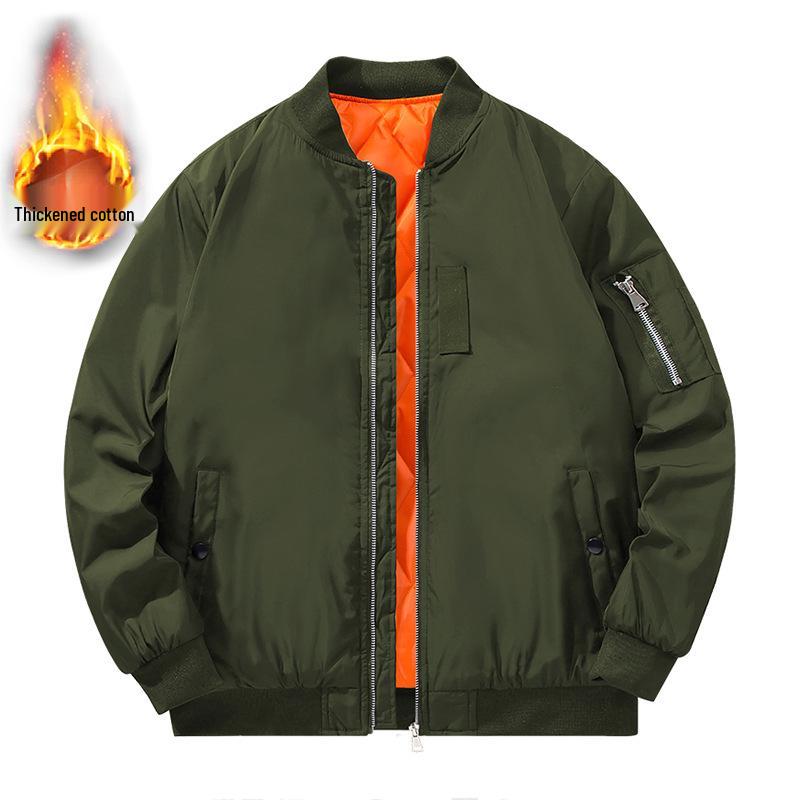 Men's Large Loose Fit Bomber Jacket - Casual Spring/Autumn Baseball Coat