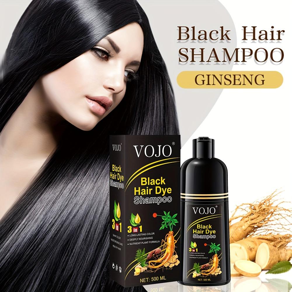 Ginseng Haarfarben-Shampoo Natur Schwarz & Braun Feuchtigkeitsspendende Formel für Alle Haartypen