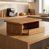MDF Desktop Shelf with Drawer Space-Saving Coffee Station Organizer Compact