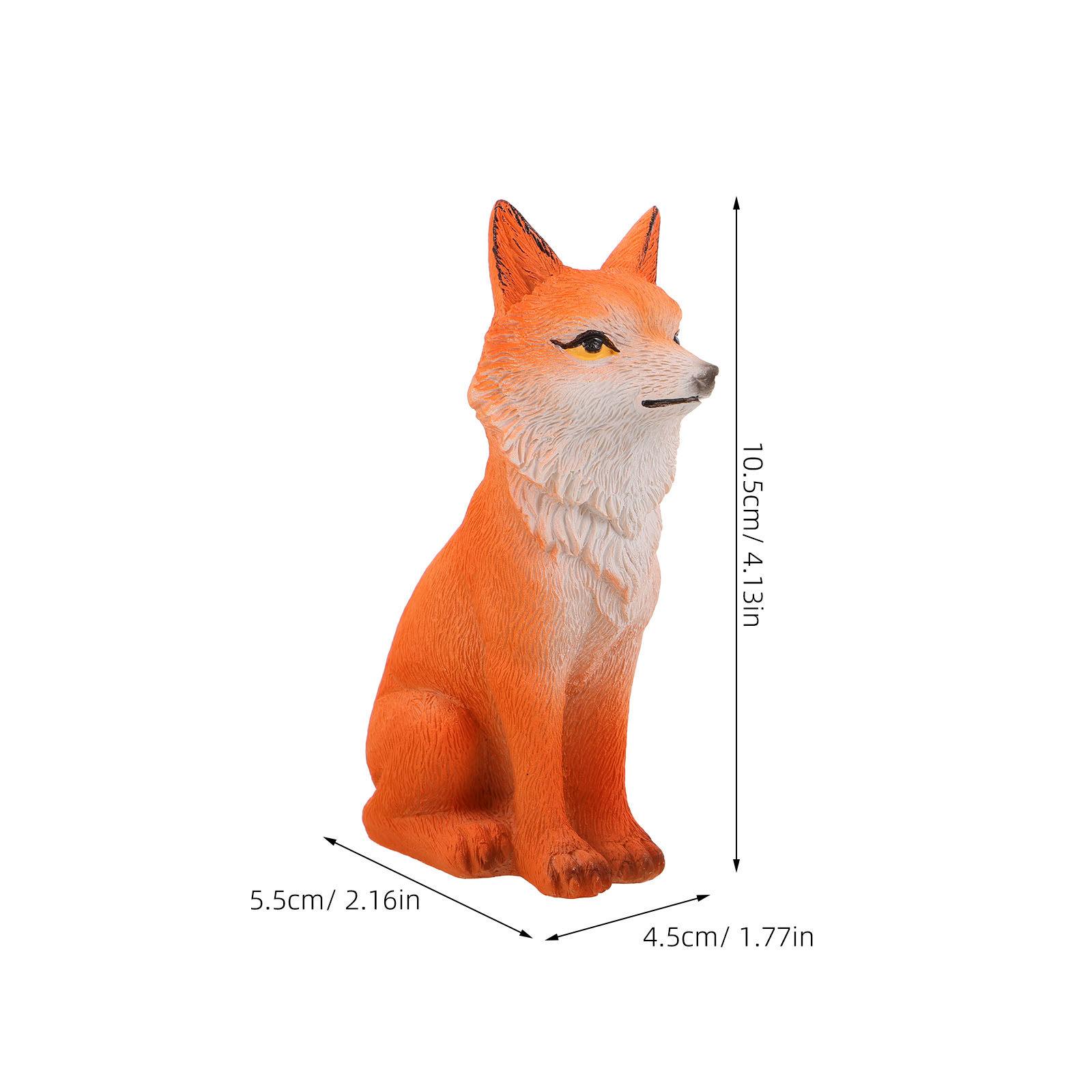 

Mini Resin Fox Statue for Outdoor Micro Landscape Decor - Small Lifelike Animal Ornament for Garden Patio Bonsai Plant Pot Fairy оранжевый