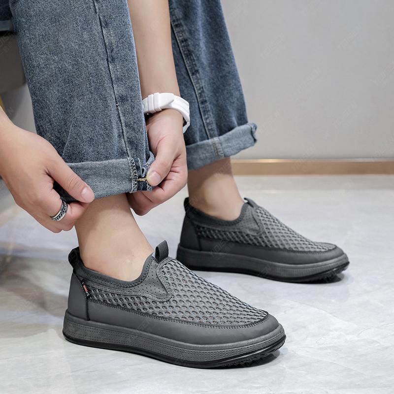 

Breathable Mesh Men Summer Casual Shoes Lightweight Comfortable Walking Sneakers Fashion Sporty Slip On Hot Sale 38