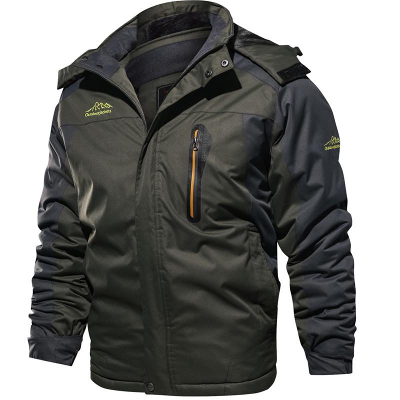 Warmjackets Winter Men Parkas Thick Fleece Warm Coat Men Jackets Hooded Coats Mens Clothing Plus Size 9Xl