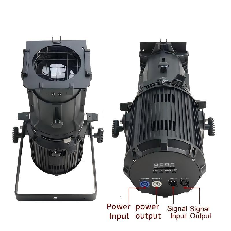 LED 200W Imaging-Licht Profilprojektor Spotlicht Aluminium Professionell Warm/Kaltweiß/RGBW Dmx Party-Lichter Für TV-Studio Theater Atmosphäre