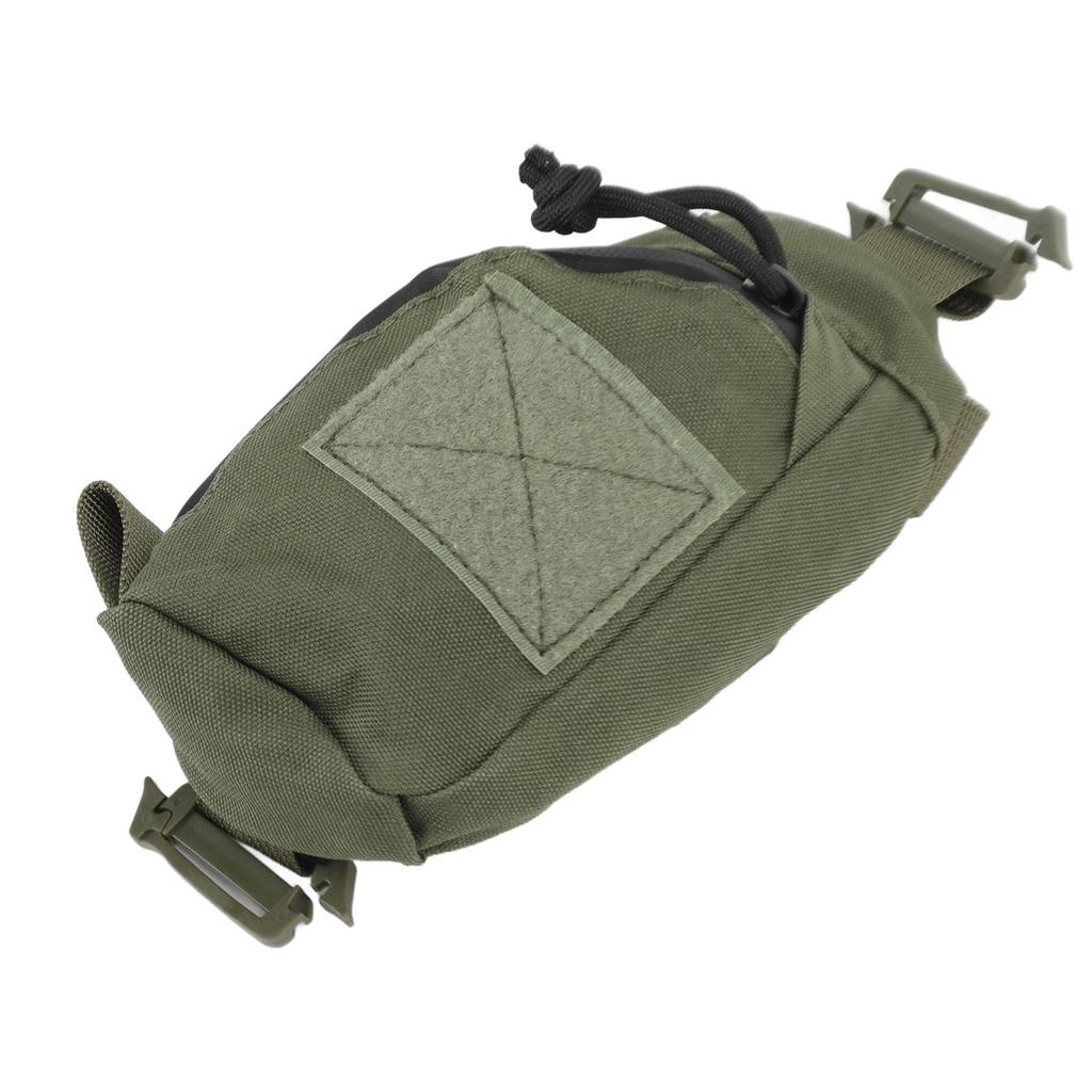 Outdoor Backpack Shoulder Strap Pouch Clip On Pouch Backpack Attachment Bag for Hikers OD Green