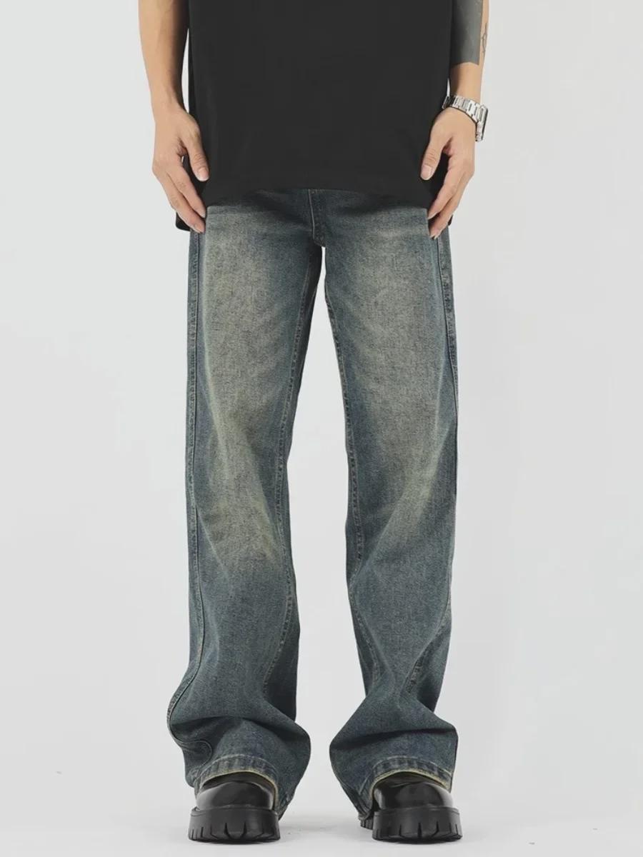 

Мужские джинсы прямого кроя в стиле ретро с эффектом стирки в американском стиле 2X Large