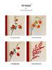 Persimmon Artificial Flower Arrangement: New Year Decoration with Red Fruit Accents for Living Room.
