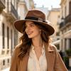 Retro Dress Up Feather Fedora Hat Fedora Hat Jazz Bucket Hat Woolen Panama Jazz Hat Costume Accessories