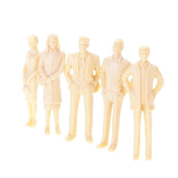 40x Model People Architectural 1:30 Scale Unpainted Standing Figures for Miniature DIY