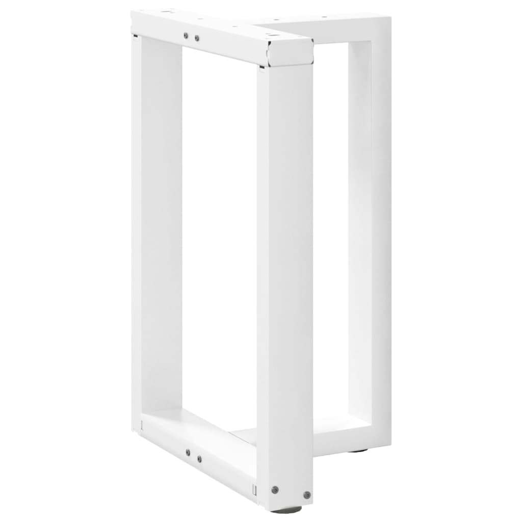 Vidaxl Nogi Do Stołu Jadalnego, 2 Pcs., Białe, 50X35X(72-73) Cm, Stal