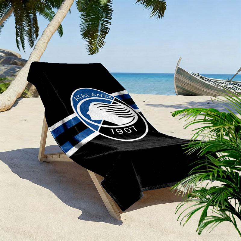 Atalanta BC Logo Print Beach Towel, Large Soft Quick Dry Towel for Beach Camping Swimming