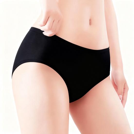 Women's Cotton Hipster Panties Cheeky Stretch Soft Bikini Underwear Mid Rise Full Coverage Ladies Briefs