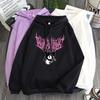 Stilvoller Kawaii Kuromi Hoodie mit Grunge Gothic Design und Cartoon-Print