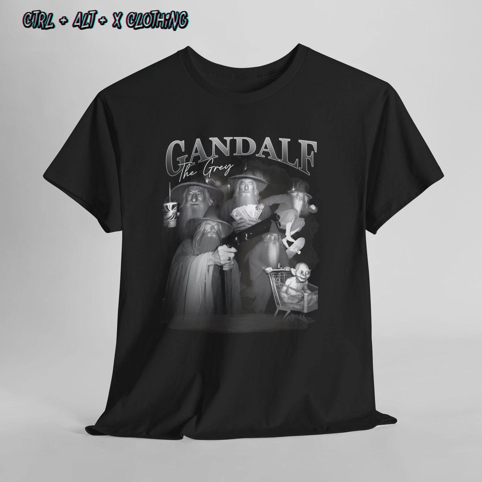 Gandalf Grey Wizard Tee, Funny LOTR Shirt, Unisex Graphic Top, Gollum Cart 4XL