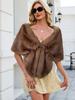 Autumn and winter new imitation fur fox hair big shawl scarf multi-colored scarf bridal dress butterfly