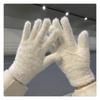 Cycling Imitation Rabbit Fur Plush Gloves for Women, New Autumn and Winter with Plush Insulation, Cute and Divided Finger Cold Resistant Gloves