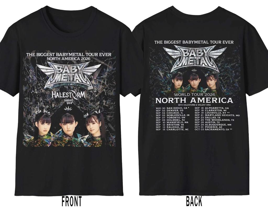 T-shirt Unisex Baby Metal World Tour 2026