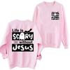 Life Is Scary Without Jesus Letter Printed Sweatshirts Oversized Hoodies Hoodie Hip Hop Streetwear Pullover Sweatshirt Unisex