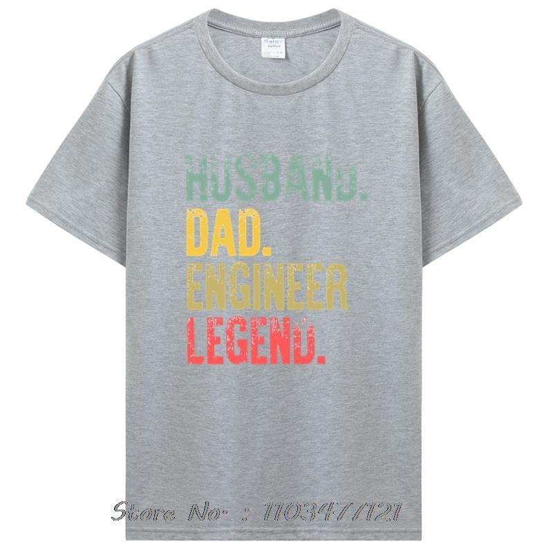 Mens Funny Vintage Shirt Husband Dad Engineer Legend Retro T-Shirt Top T-Shirts Comfortable Men Tees Clothing Oversized Tshirt