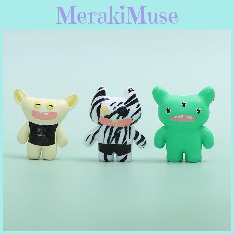 Cartoon Fuggler Cute Monster Model Desktop Ornament Set For Room Decoration