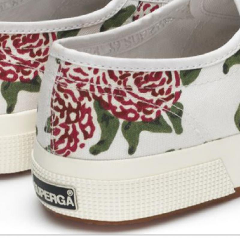 Superga X Risacorti 2750 Leopard Blume Weiß Rosa S3136dwa00