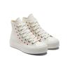 Converse Chuck Taylor All Star Lift Platform High Embroidered Hearts - Weiße Damen Sneakers Vintage-Weiß University-Rot A01599C