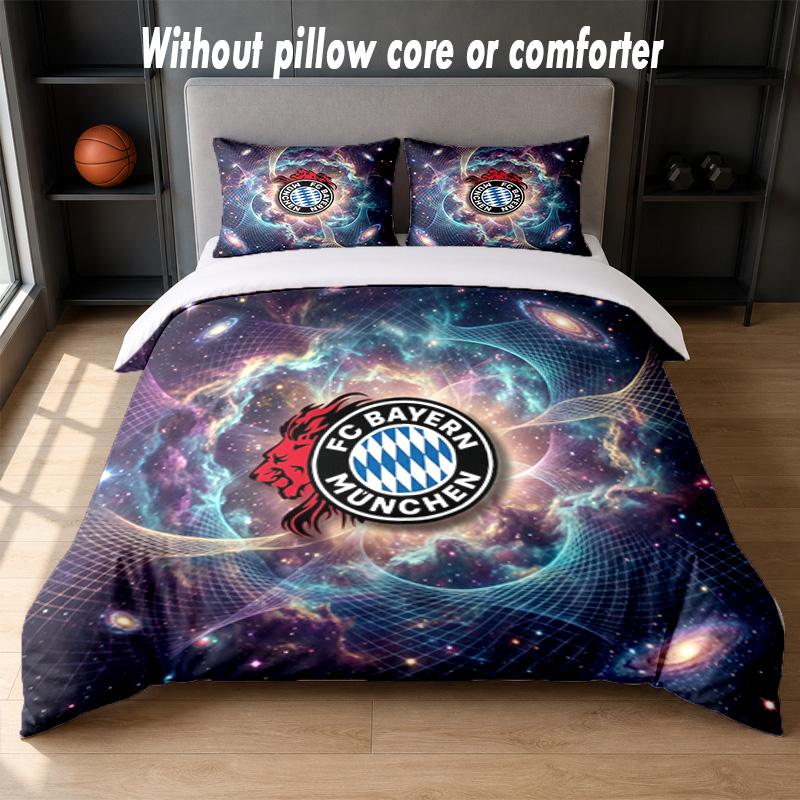 Set Biancheria da Letto Design Bayern Monaco 1 Copripiumino + 2 Federe Morbido Traspirante Biancheria da Letto per la Casa