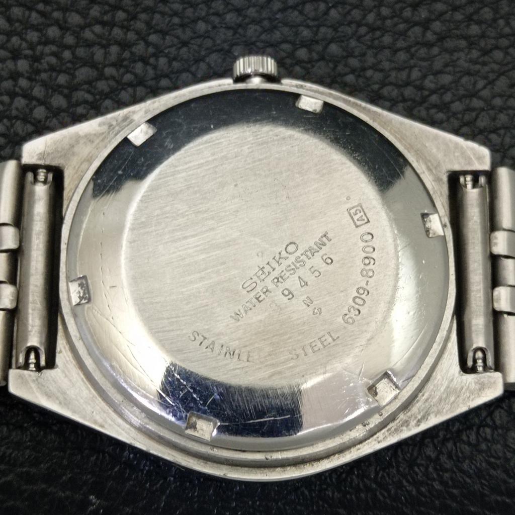 GENUINE VINTAGE SEIKO 5 JAPAN 6309A AUTOMATIC MENS WHITE DIAL WATCH a702718-1 R210-a702718