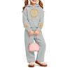 Girls' Printed Hoodie and Sweatpants Set, 2-Piece Casual Outfit for Everyday Wear