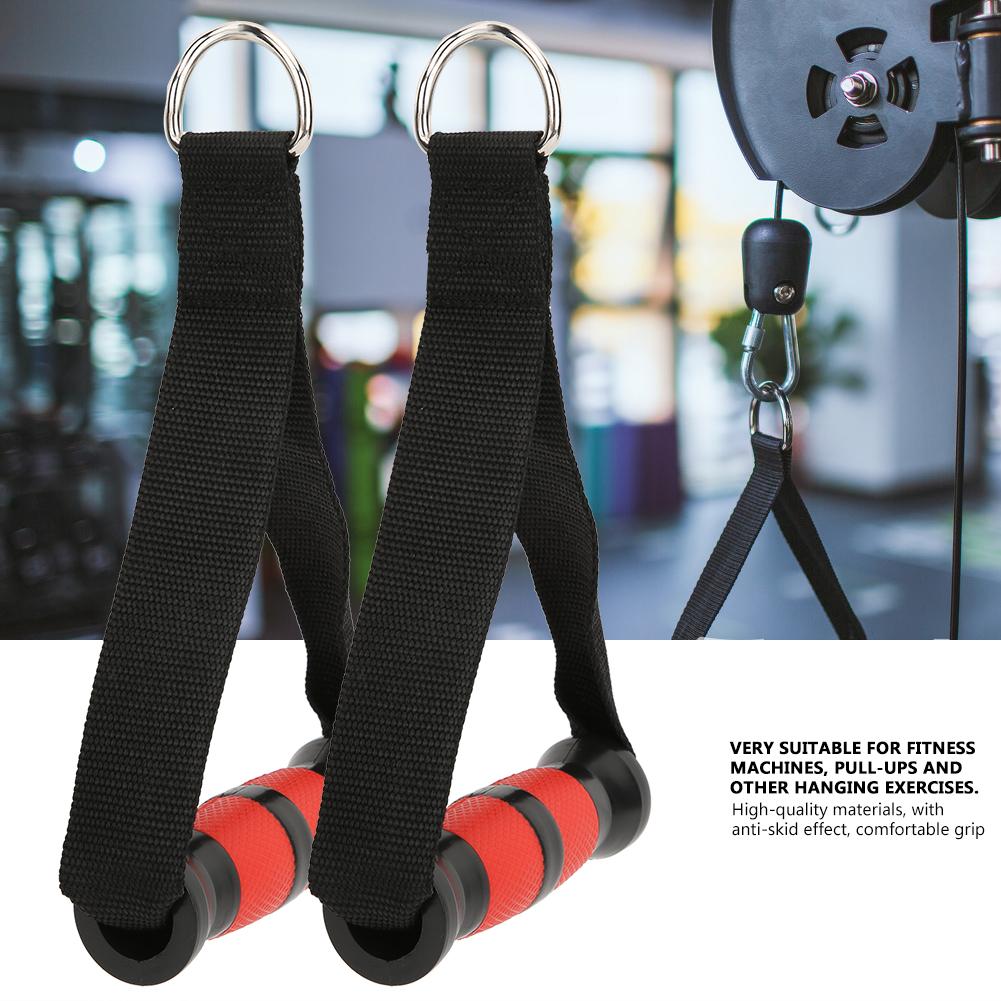 Resistance Bands Handles Strength Training Heavy Duty Pull Handle Grips Gym Fitness Workout EquipmentRed