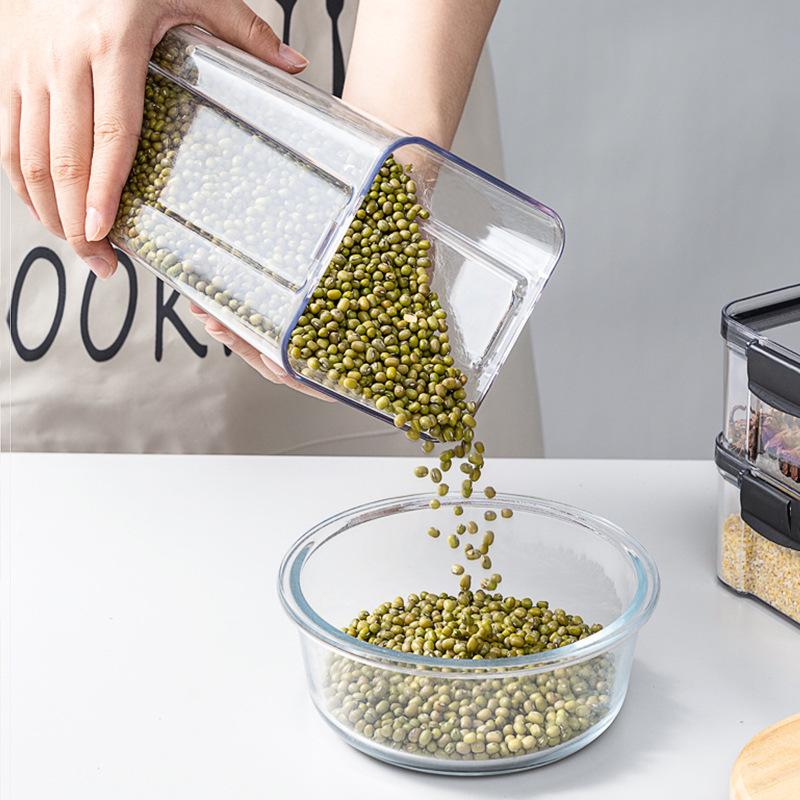 Airtight Kitchen Cereal & Snack Storage Jars - Moisture-Proof Drawer Organizer for Dry Goods