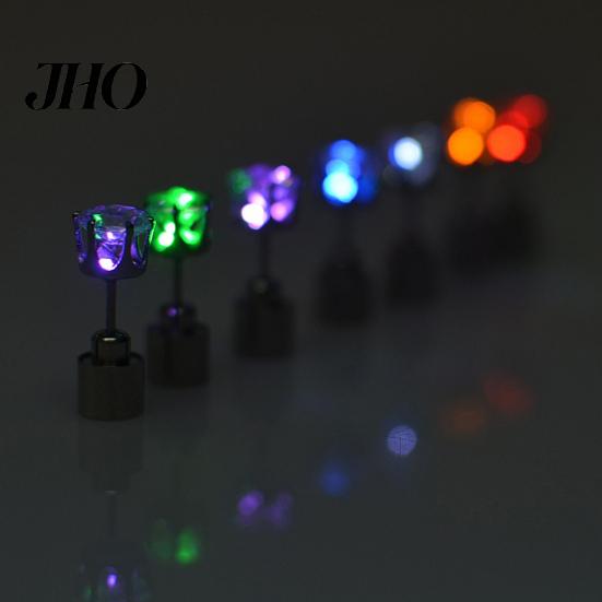 Modischer Ohrstecker 1 Stück Ohrstecker Blinken Auffällig Hohe Transparenz Handgefertigt Kunst-Damen Kristall Verzieren Tragbar LED Accessoires
