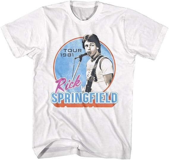 

Vintage Rick Springfield Live In 1981 Black S5XL TShirt Unisex T-Shirt XXXXL