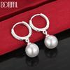 925 Sterling Silver Polished Bead Pendant Earrings - Beautiful Gift Jewelry