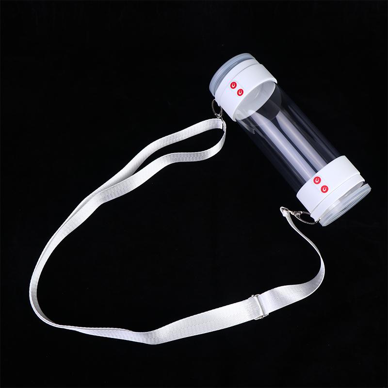 Magnetic Transparent Shuttlecocks Storage Tube Adjustable Shoulder Strap Weather Resistant Suitable for All Season Badminton Outdoor Games
