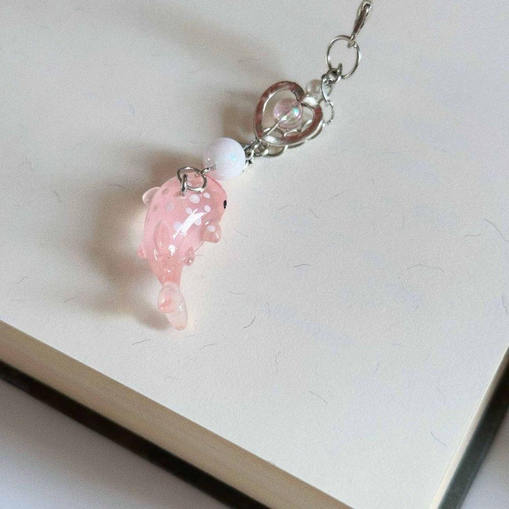 Marine Animal Phone Chain Beaded Phone Lanyard Sweet Girl Cellphone Strap Bag Keychain