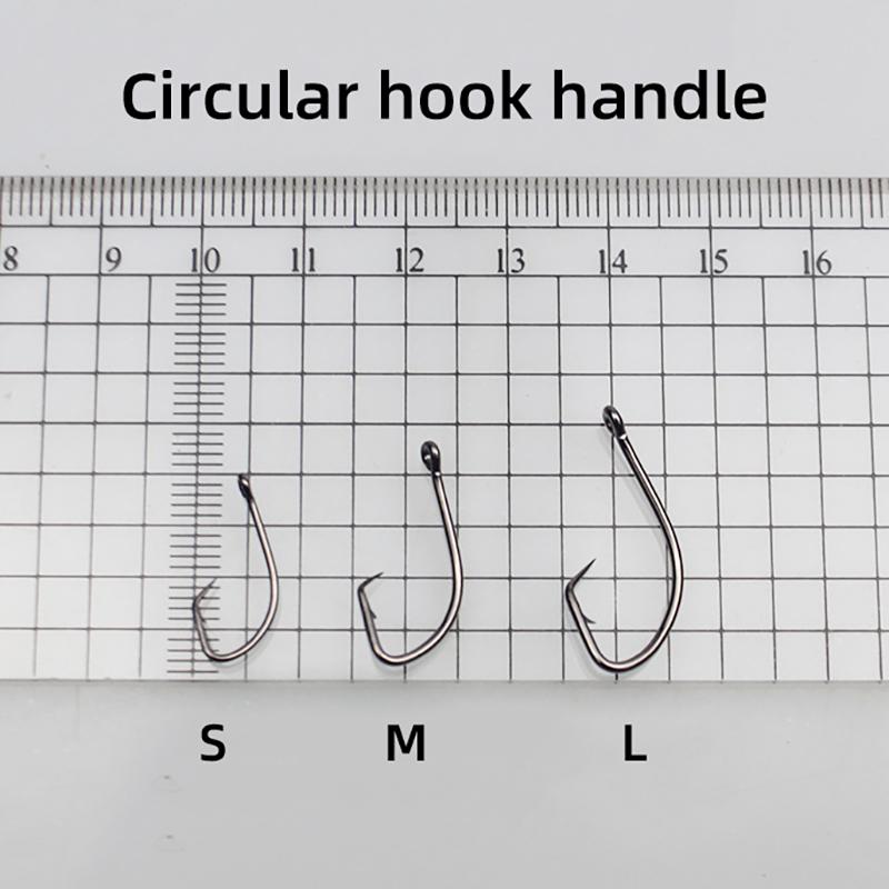 50 Pcs Turtle Snakehead Fishing Hook Set Specialized Catfish Eel Hooks with Return Bend Bulk Pack