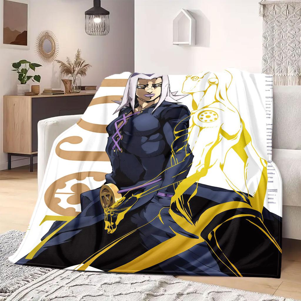 JOJO Anime Flanelldecke Warm, Gemütlich, Geeignet für Schlafzimmer, Sofas, Betten, Stühle, Picknicks, Reisen