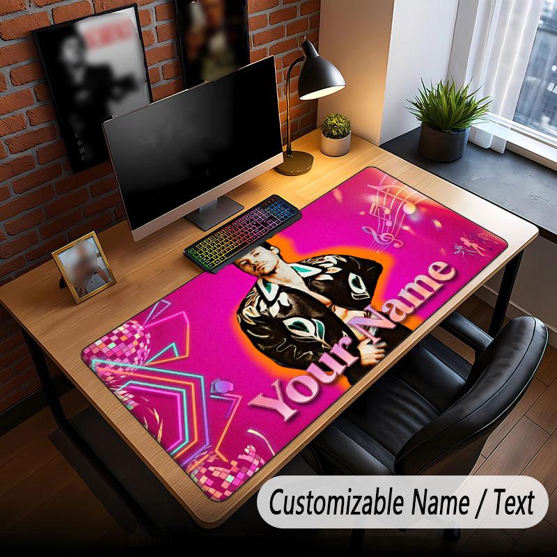 Custom Name Extended Mouse Pad,Harry Styles Gaming Desk Mat For Home Office Desktop Decor